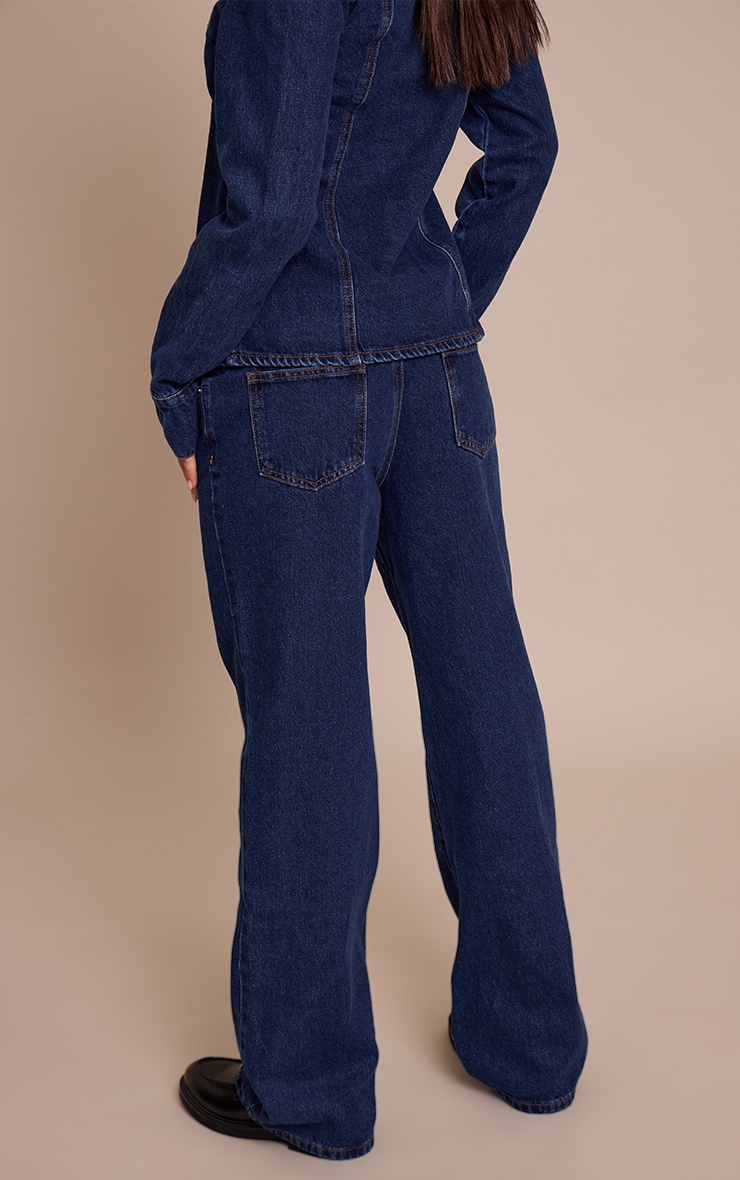 Indigo High Waist Straight Leg image 3