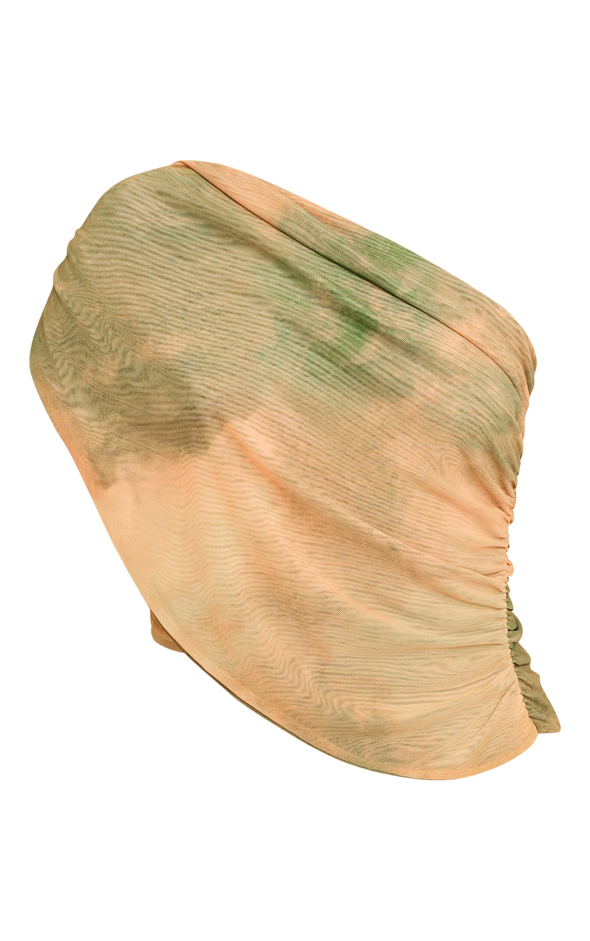 Abstract Leaf Print V-Collar Top