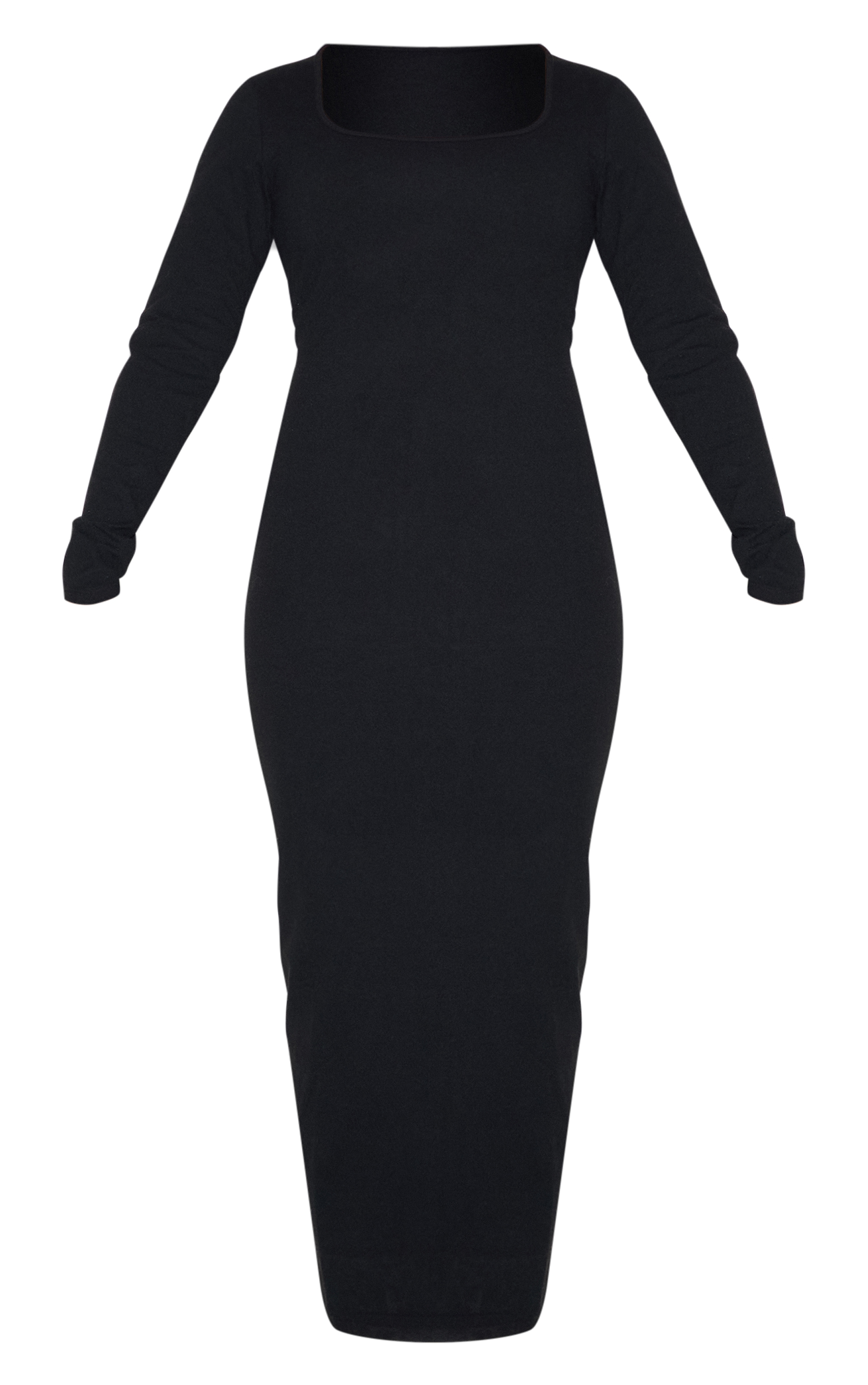 Plus Robe mi-longue en Sculpt noir à col carré et contours image 5