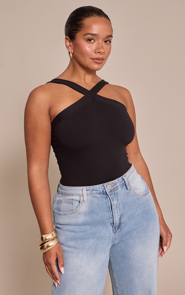 Shape Black Sculpt Cross Shoulder Bodysuit image 4