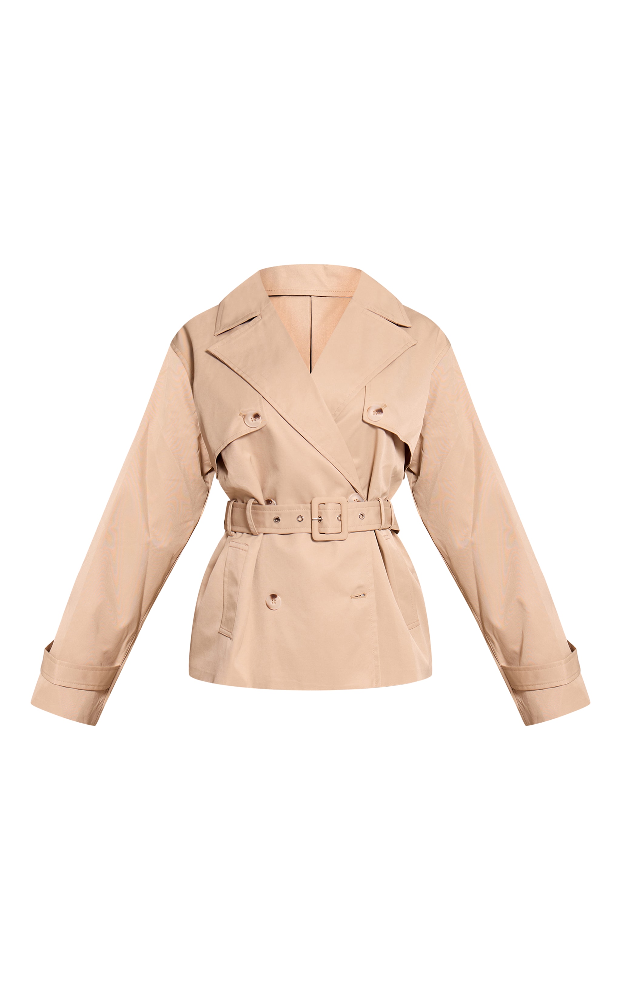 Petite Trench mi-long beige à taille cintrée image 5