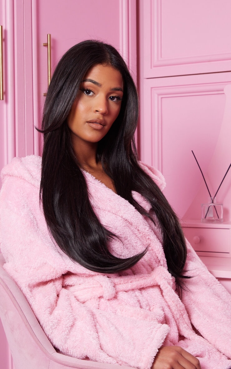 Lullabellz Extension de cheveux lisses épais 1 pièce 61 cm à clips Dark Brown image 2