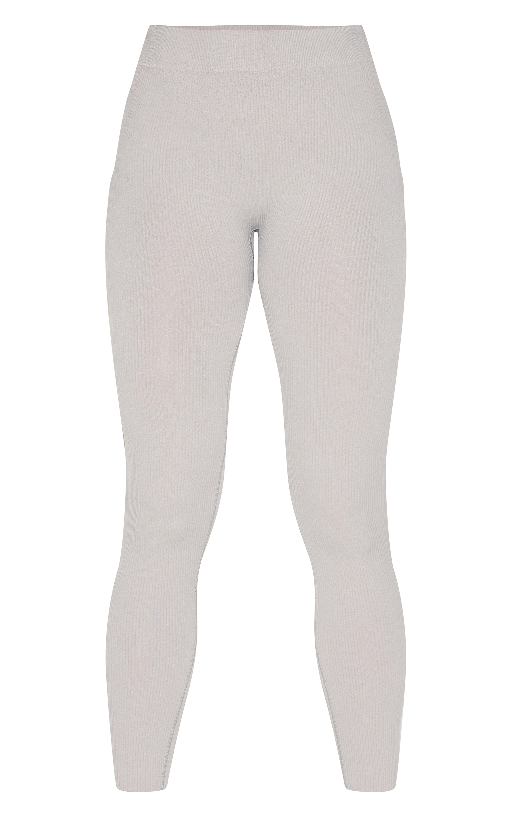 Tall Grey Structured Snatched Rib Leggings image 5