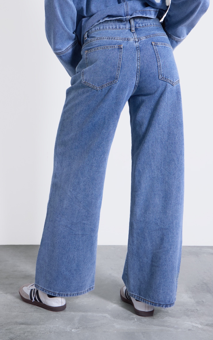 Vintage Blue High Waist Wide Leg Jeans image 3