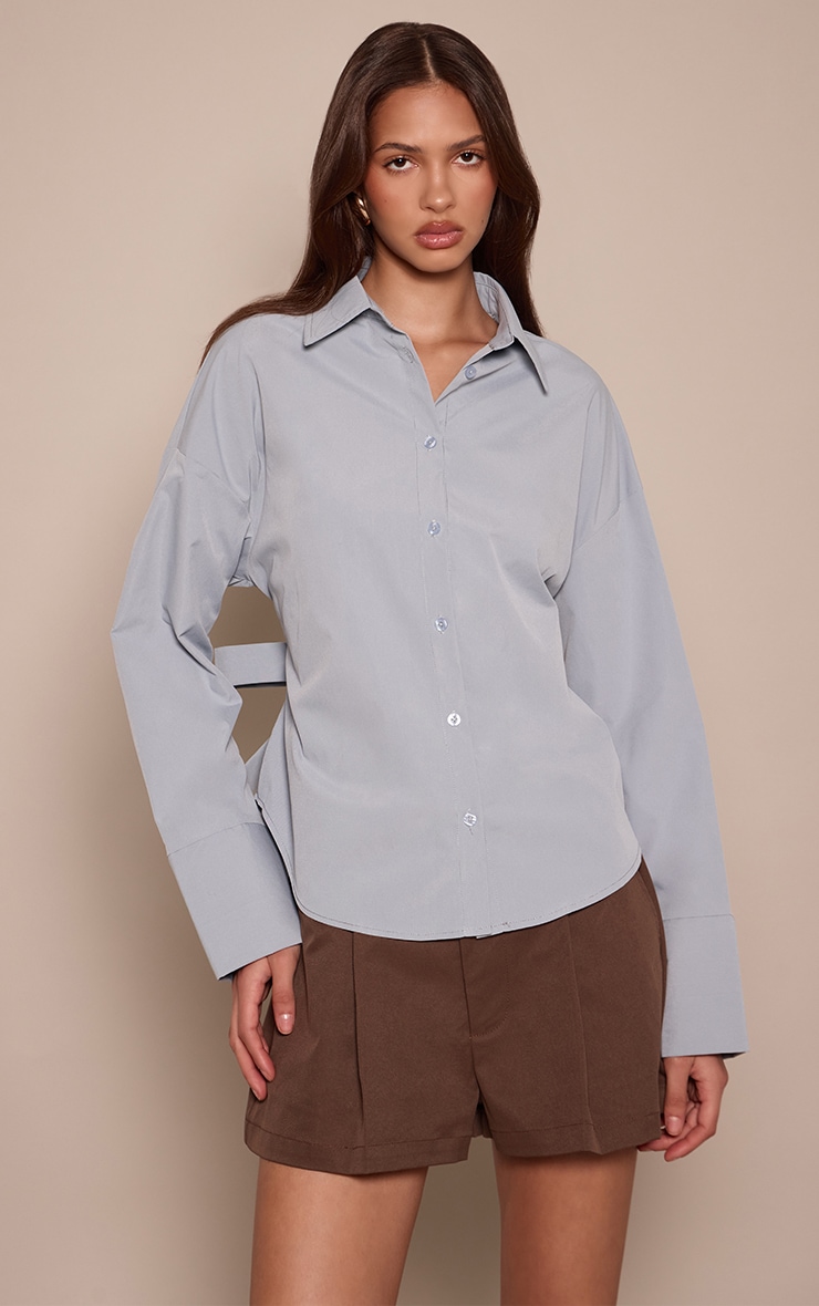 Dark Chocolate Woven Balloon Style Tailored Short image 4