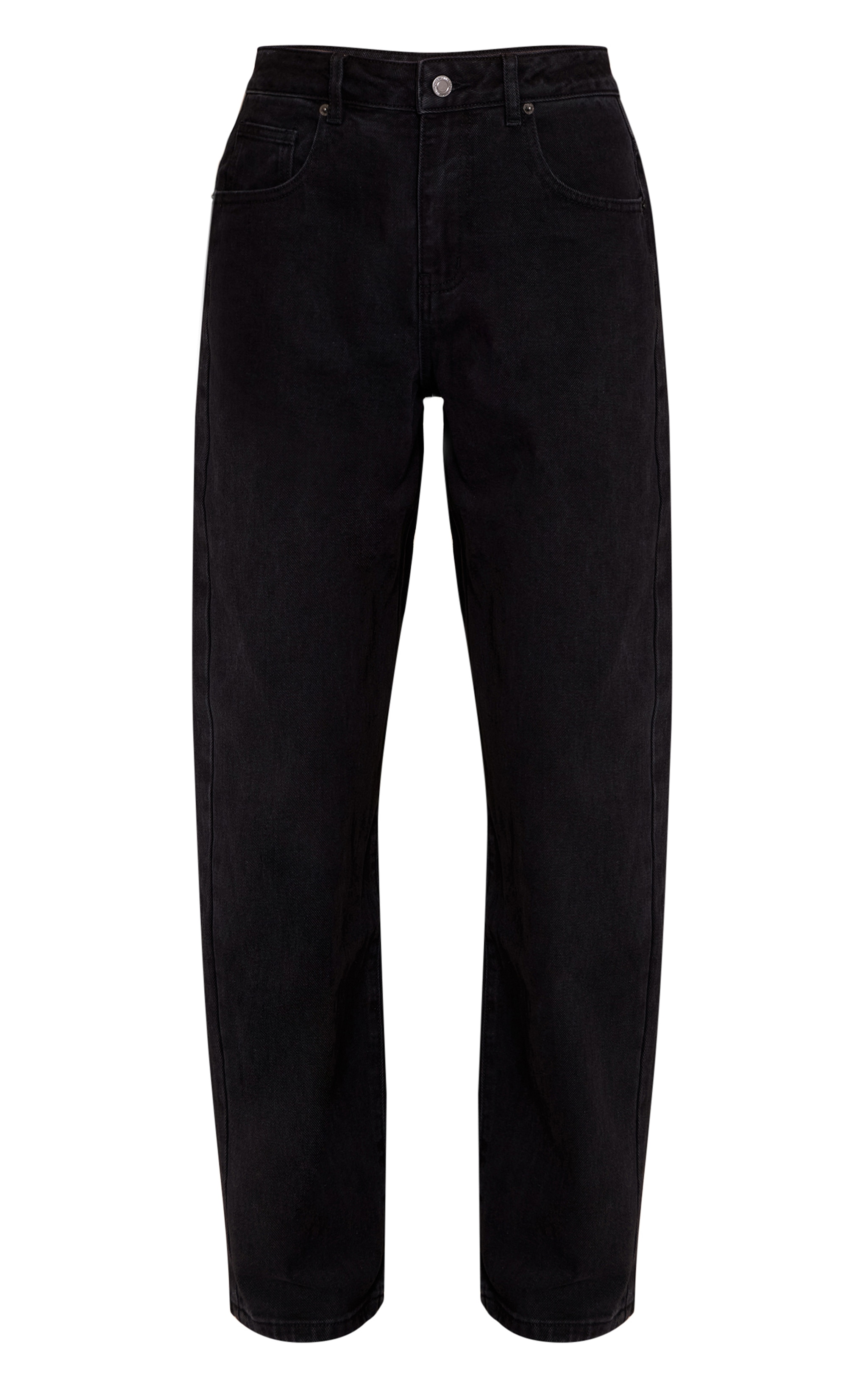 Washed Black Dipped Back Style Boyfriend Jeans image 5