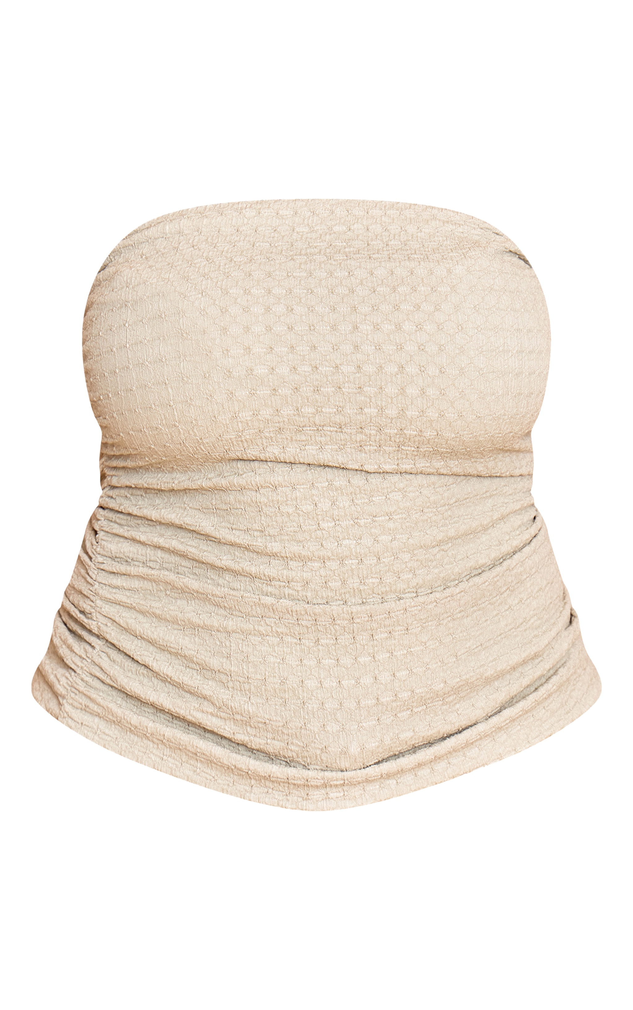 Plus Sage Green Textured Double Layer Bandeau Top image 5