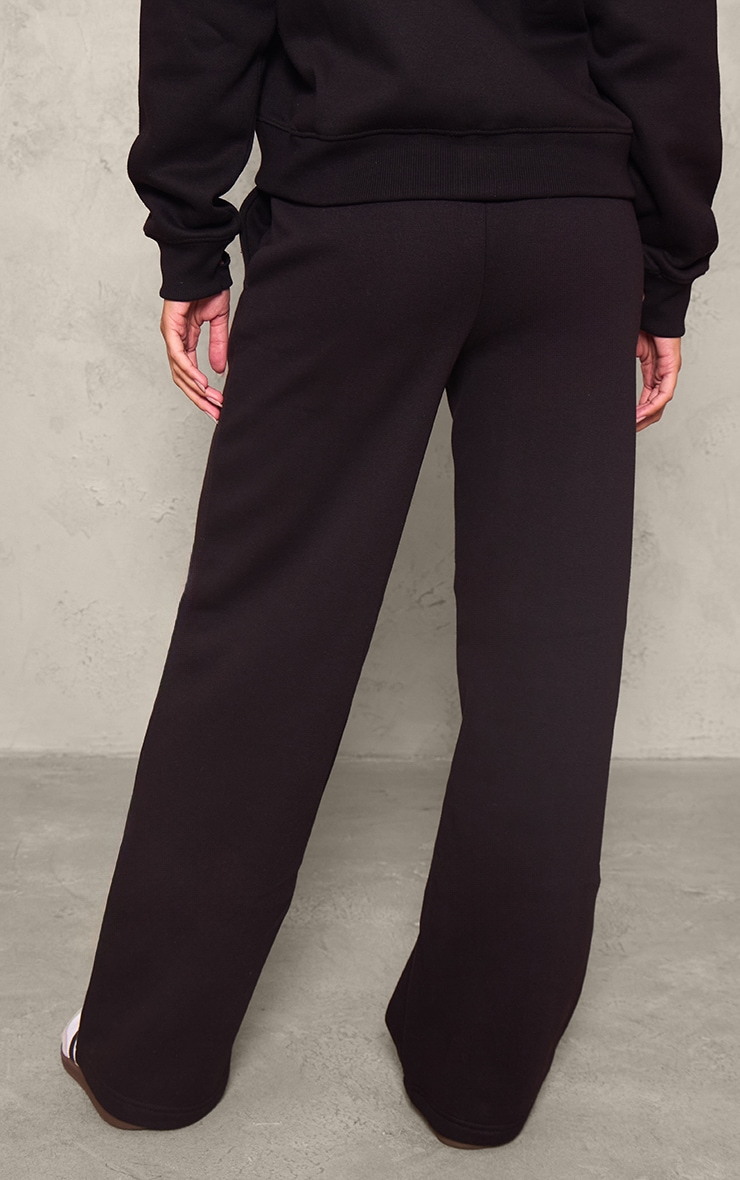 Black Wide Leg Oversized Sweatpants image 3