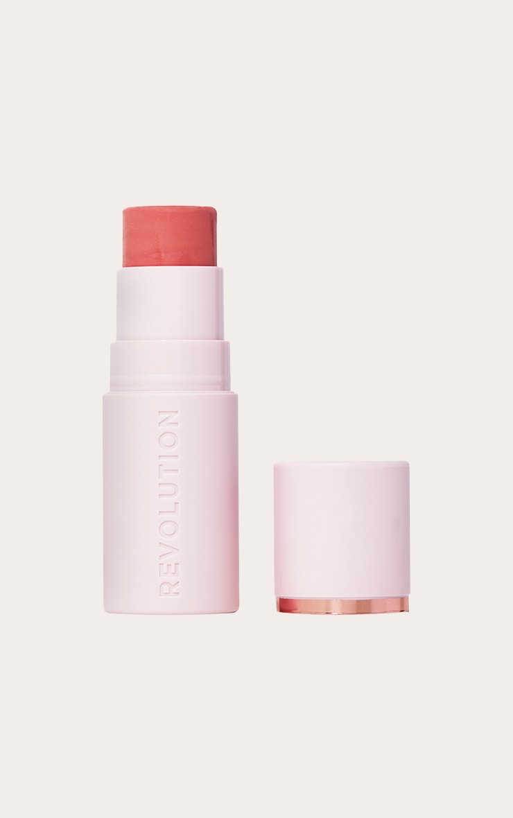 Revolution Skin Silk Marble Blush Stick Peachy Pink image 1