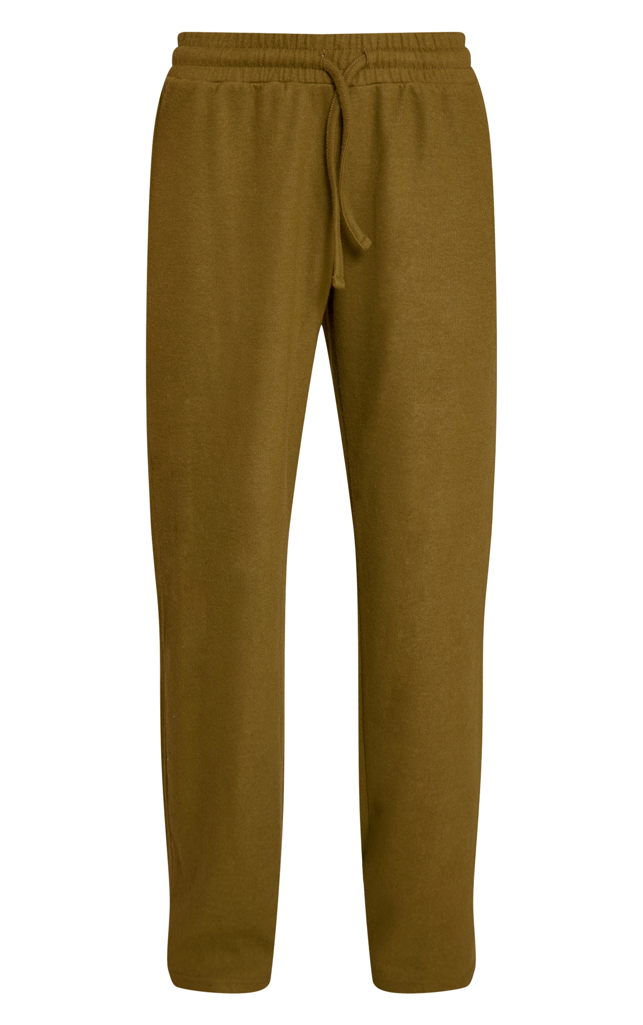 Olive Grey Brushed Soft Touch Wide Leg Pant  image 5
