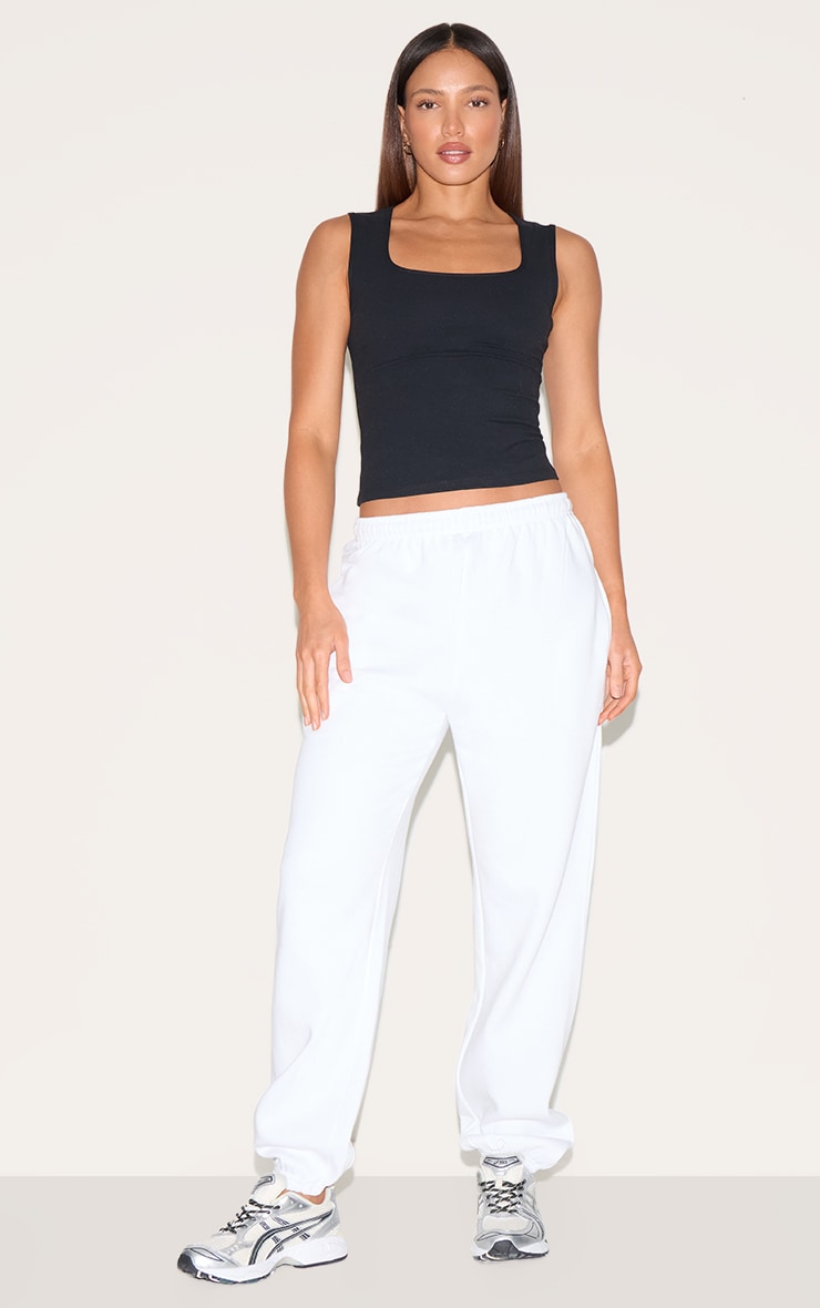 Tall White Ultimate Sweat Cuff Ankle Track Pants image 1