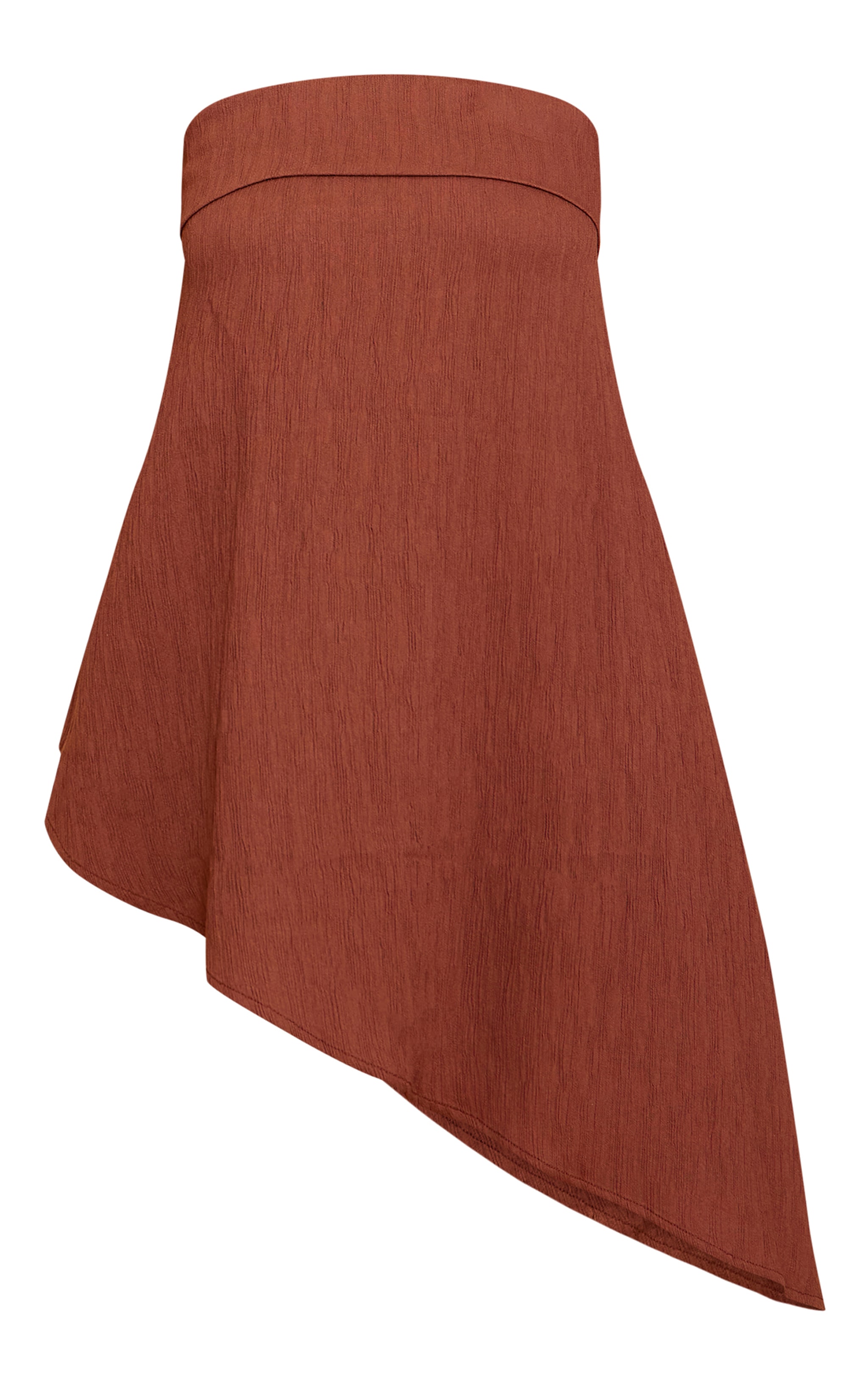  Chocolate Bandeau Asymmetric Drape Detail Top image 5