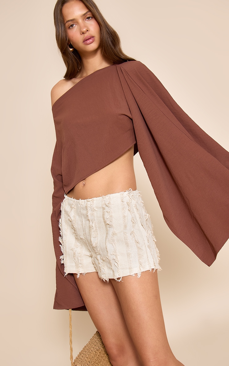 Stone Distressed Linen Hot Pants image 4