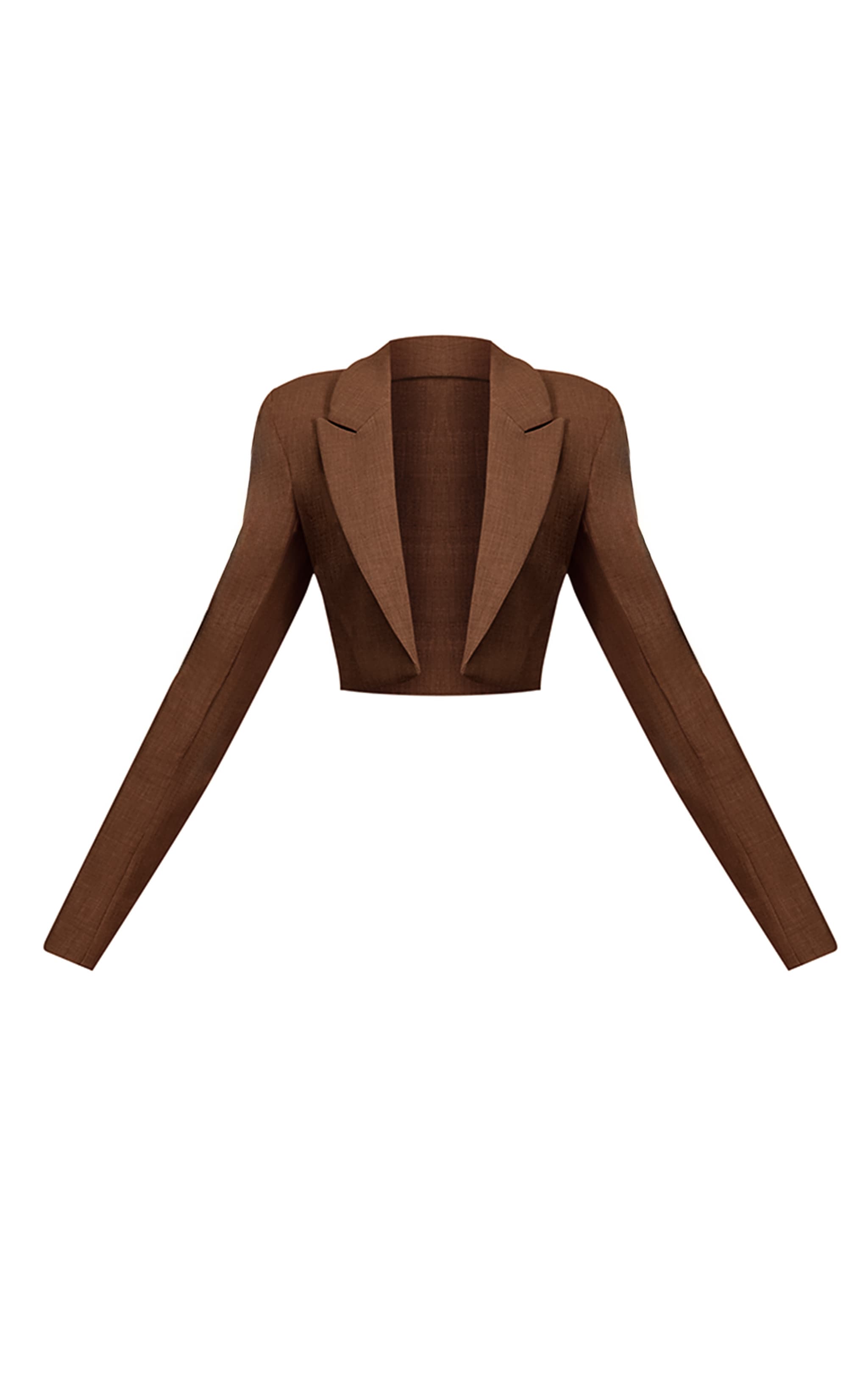 PLT Label Mocha Tailored Detail Cropped Blazer image 5