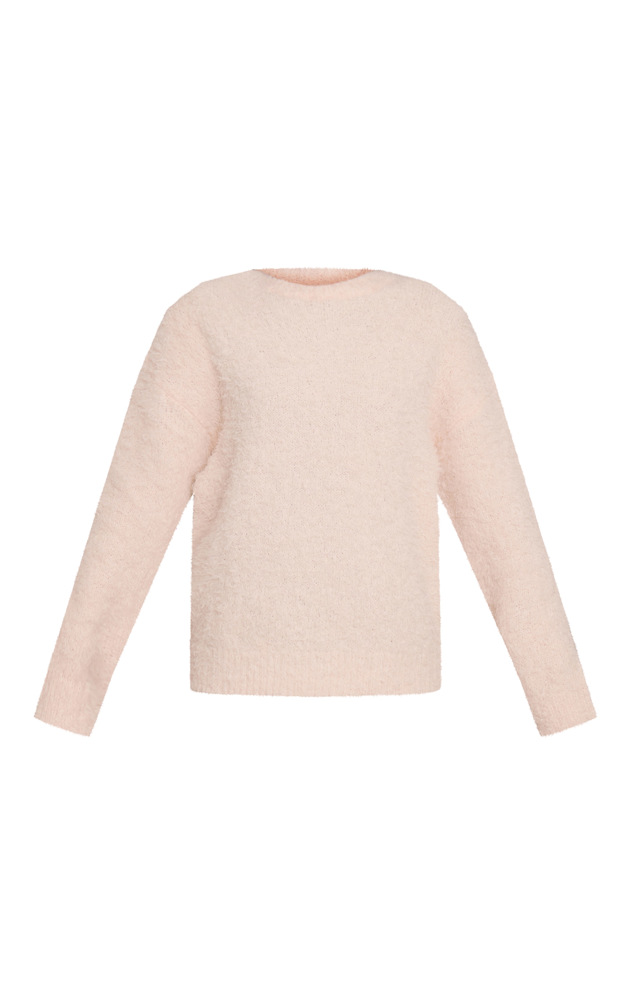 Tall Cream Teddy Knit Oversized Jumper image 5