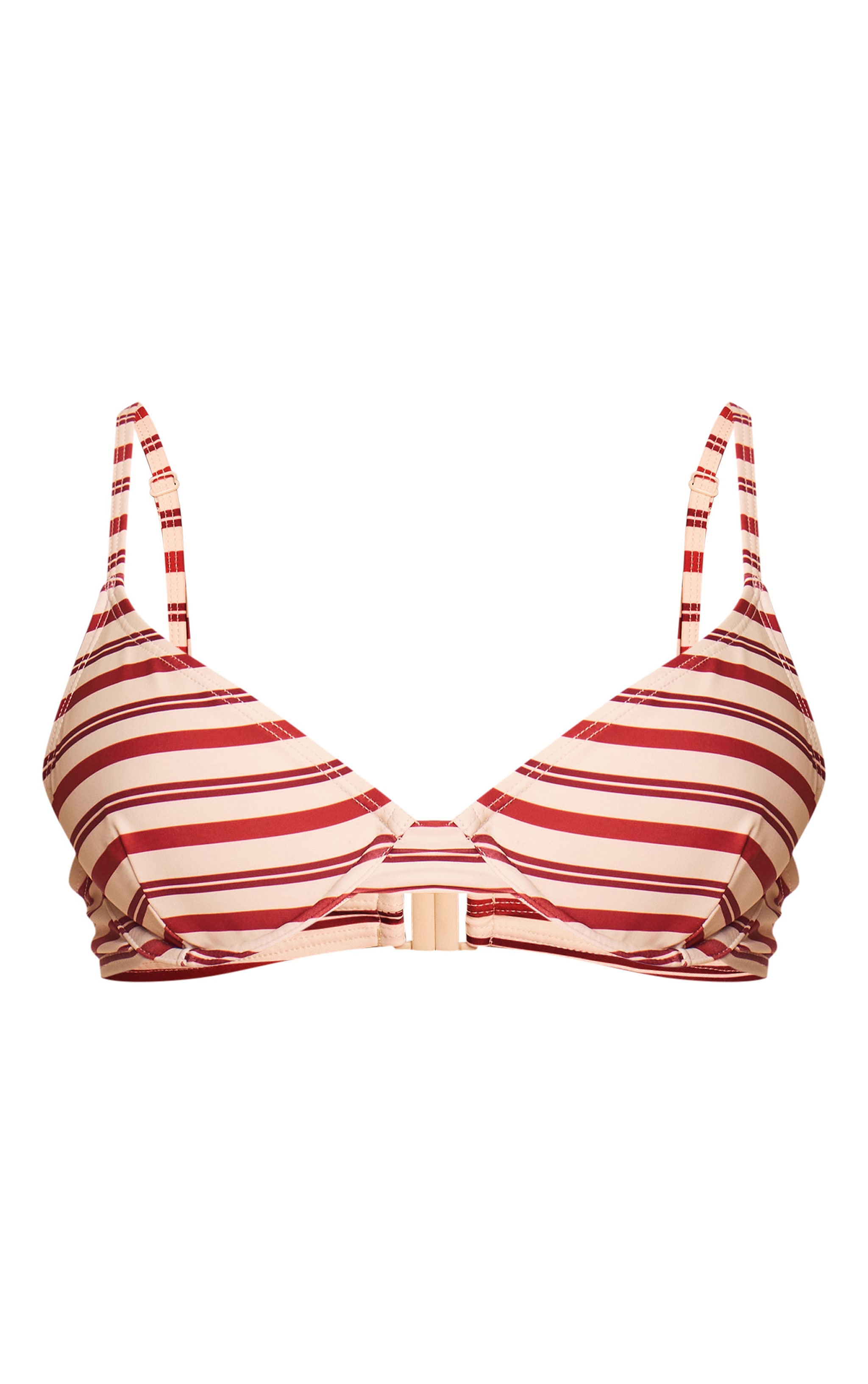 Red Stripe Underwired Bikini Top image 5