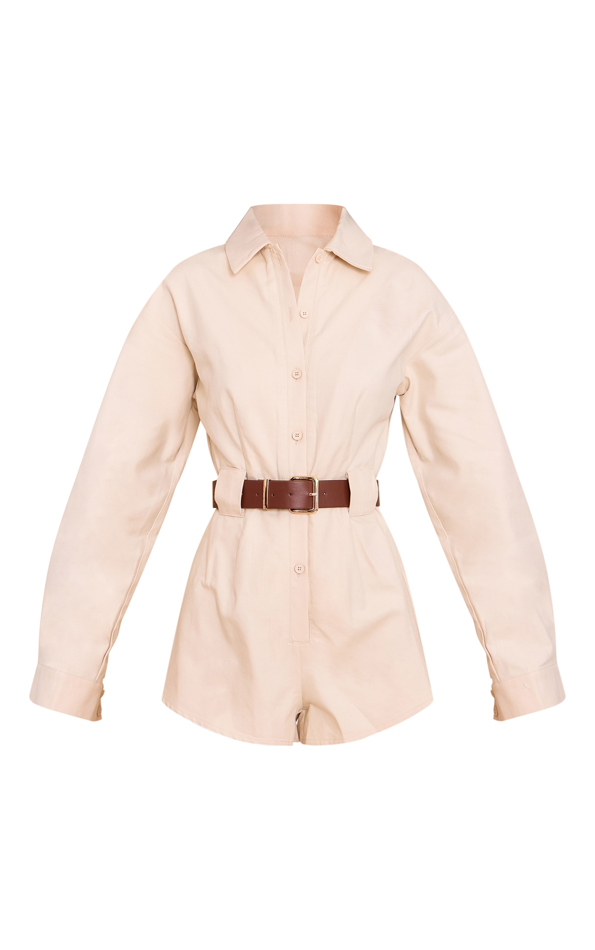 Stone Woven Utility Belted Romper image 5