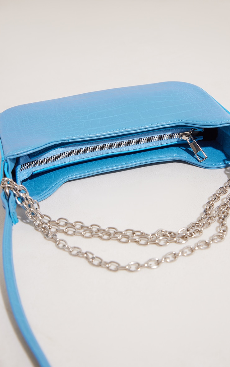 Blue Multi Chain Cross Body Bag image 4