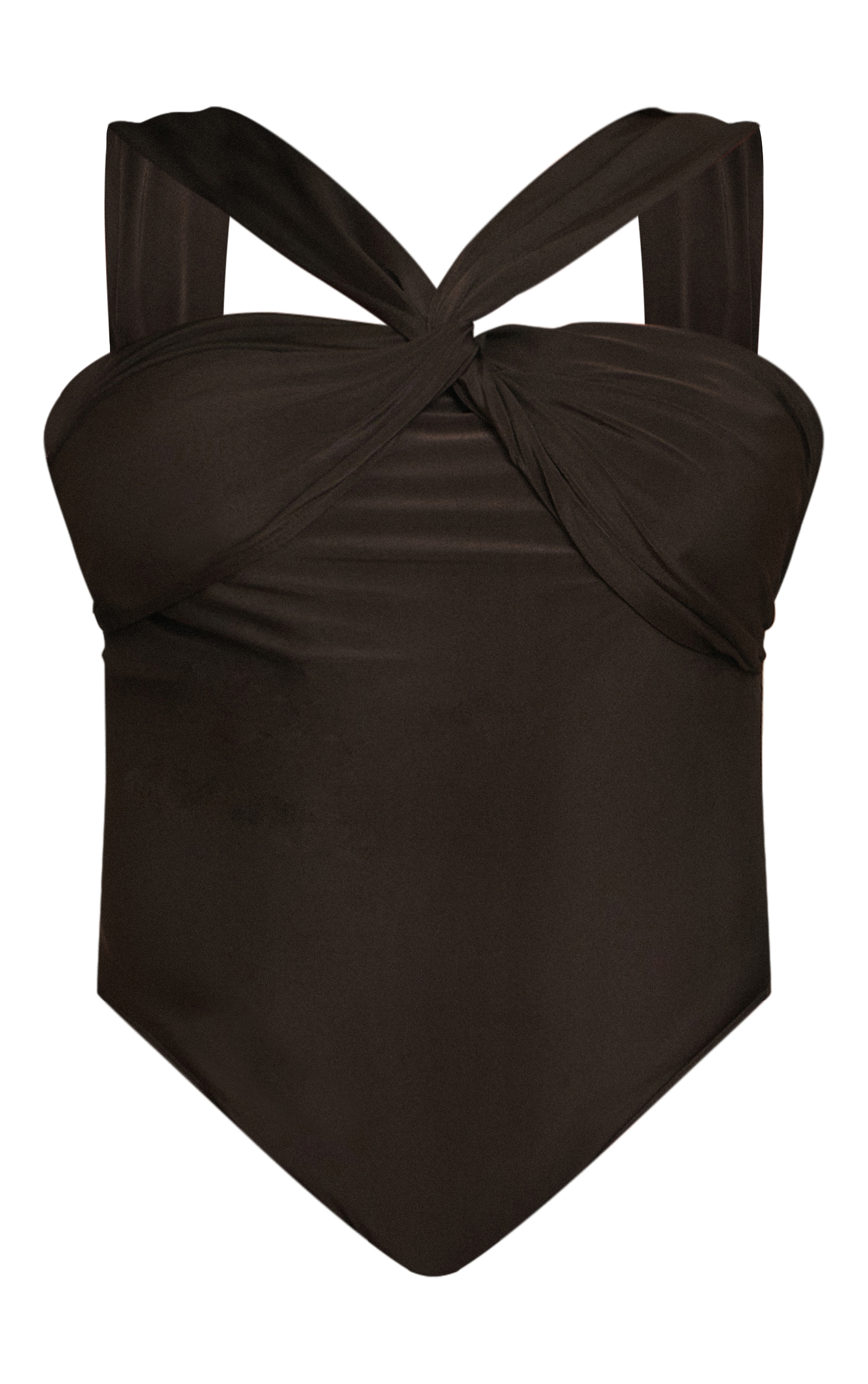 Plus Black Ruched Bust Swimsuit image 5