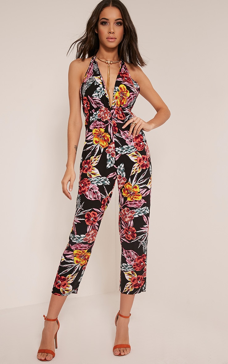 bright floral jumpsuit