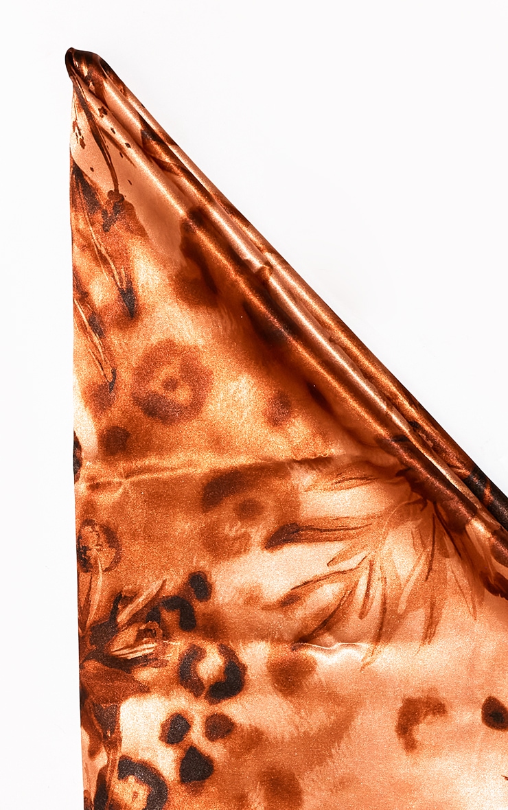 Brown Printed Head Scarf image 3