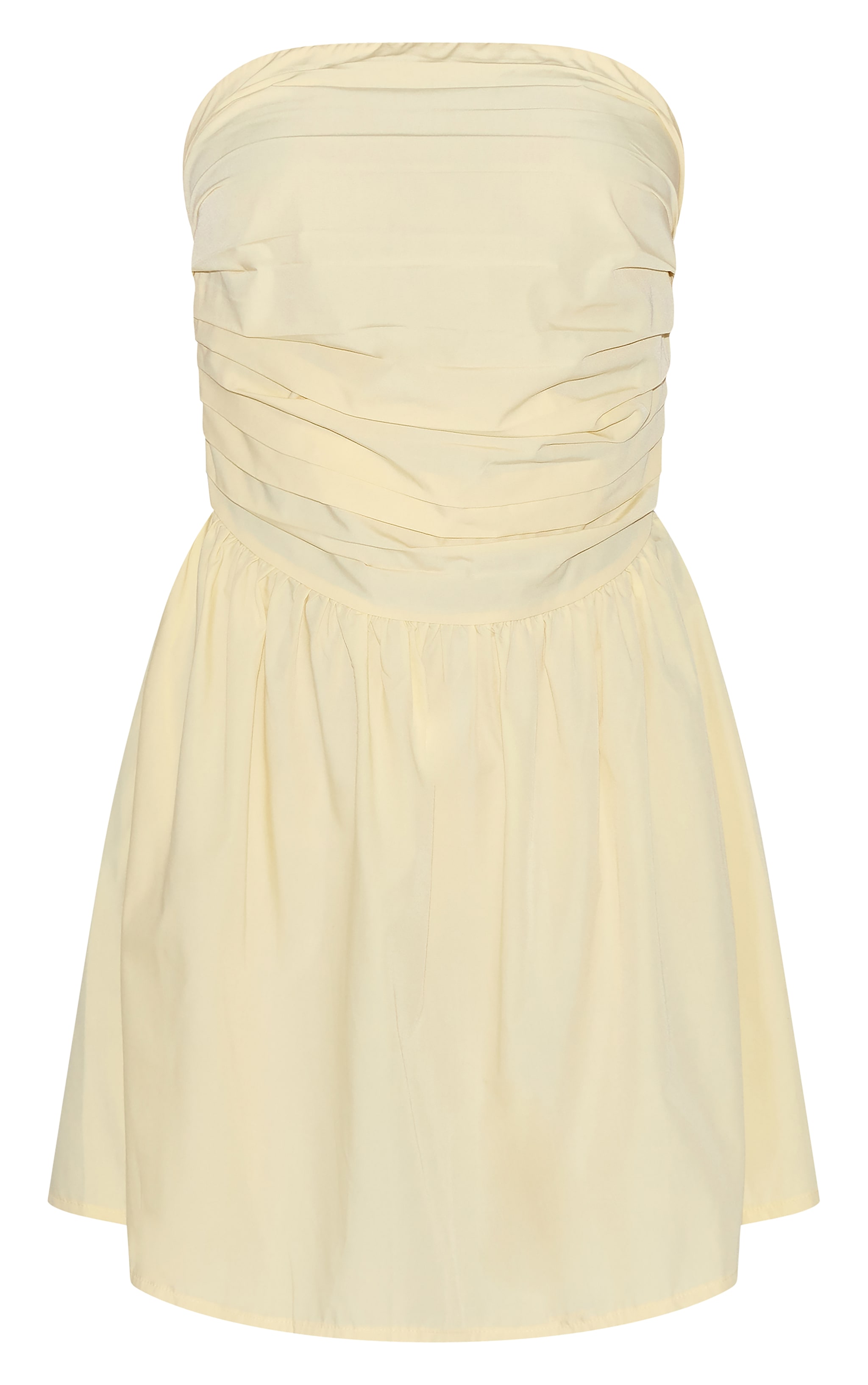 Lemon Bandeau Ruched Detail Shift Dress image 5