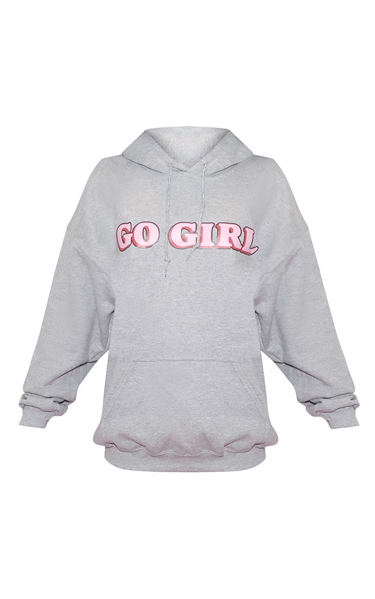GO GIRL Hoodie Grey image 3