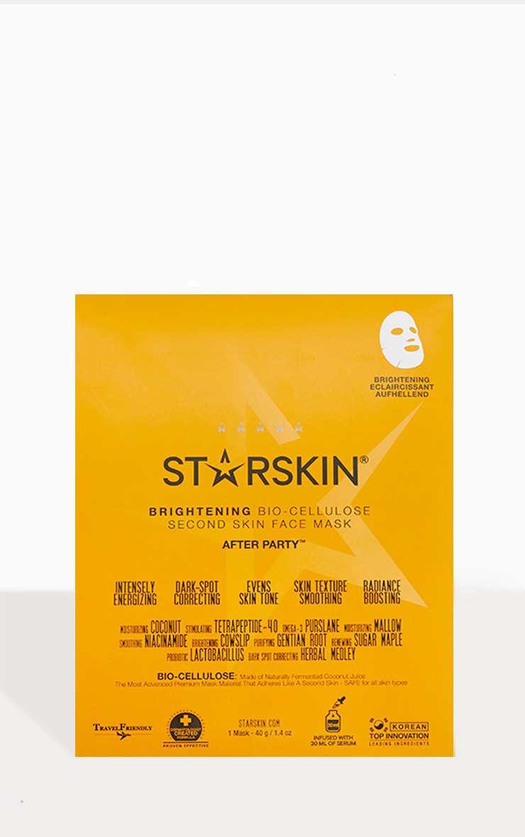 Starskin After Party Coconut Bio Cellulose Second Skin Brightening Face Mask image 1