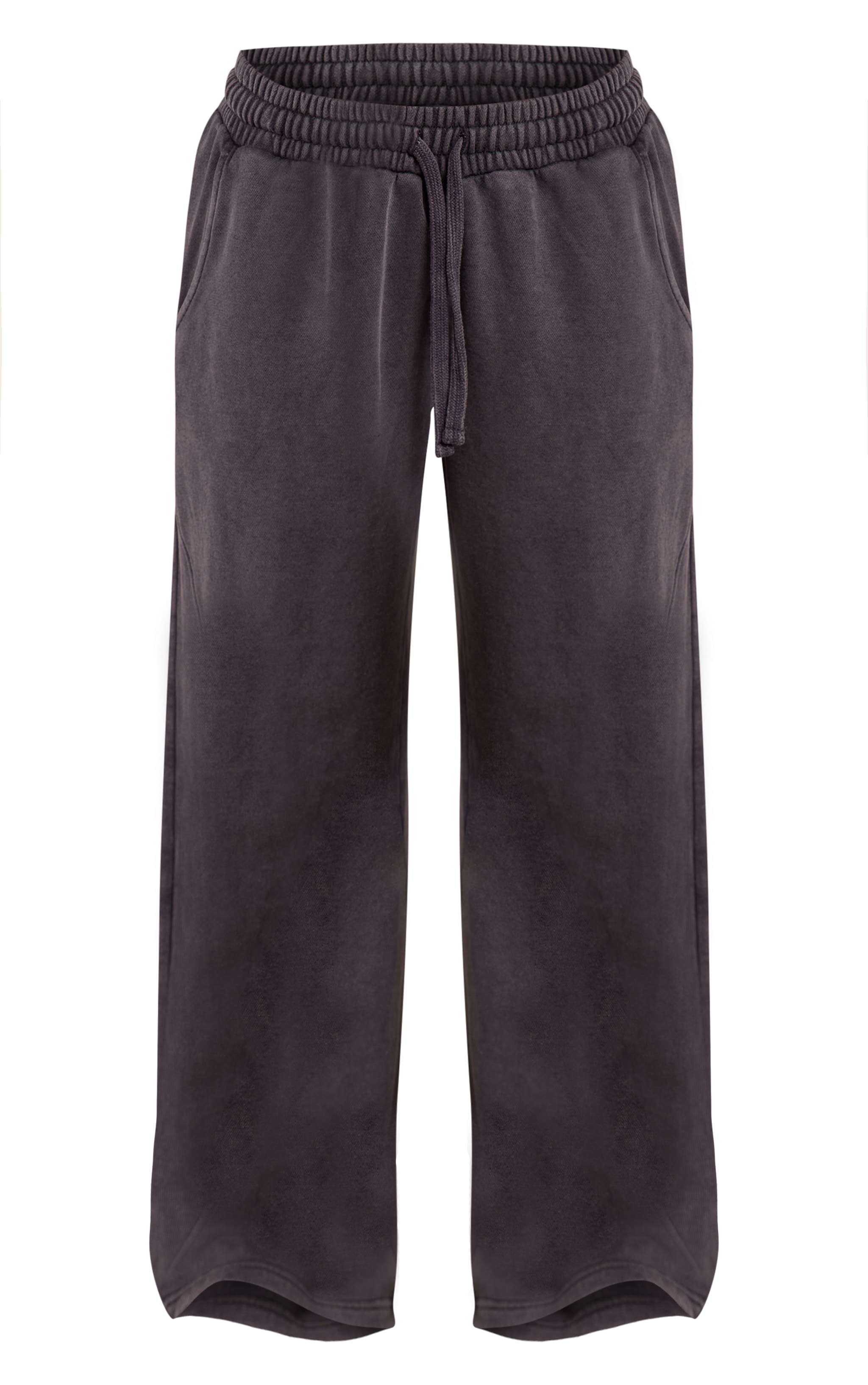 Petite Charcoal Acid Wash Straight Leg Sweatpants image 5