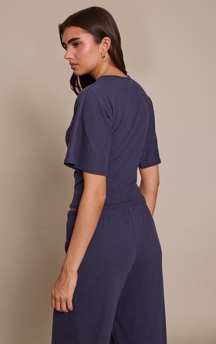Navy Soft Touch Boxy T Shirt image 2