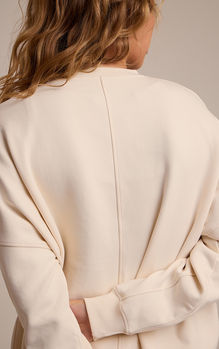 Cream 350 GSM Interlock Sweatshirt image 4