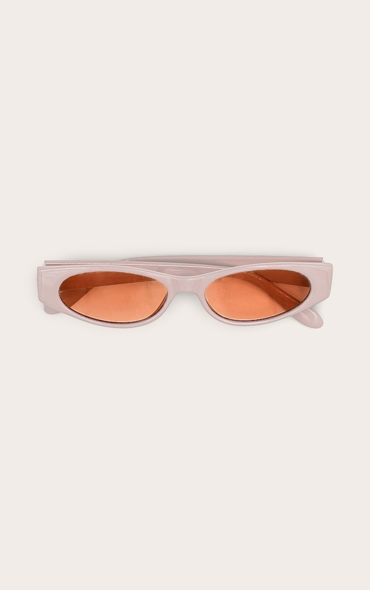 Cream Angled Orange Lens Sunglasses image 2