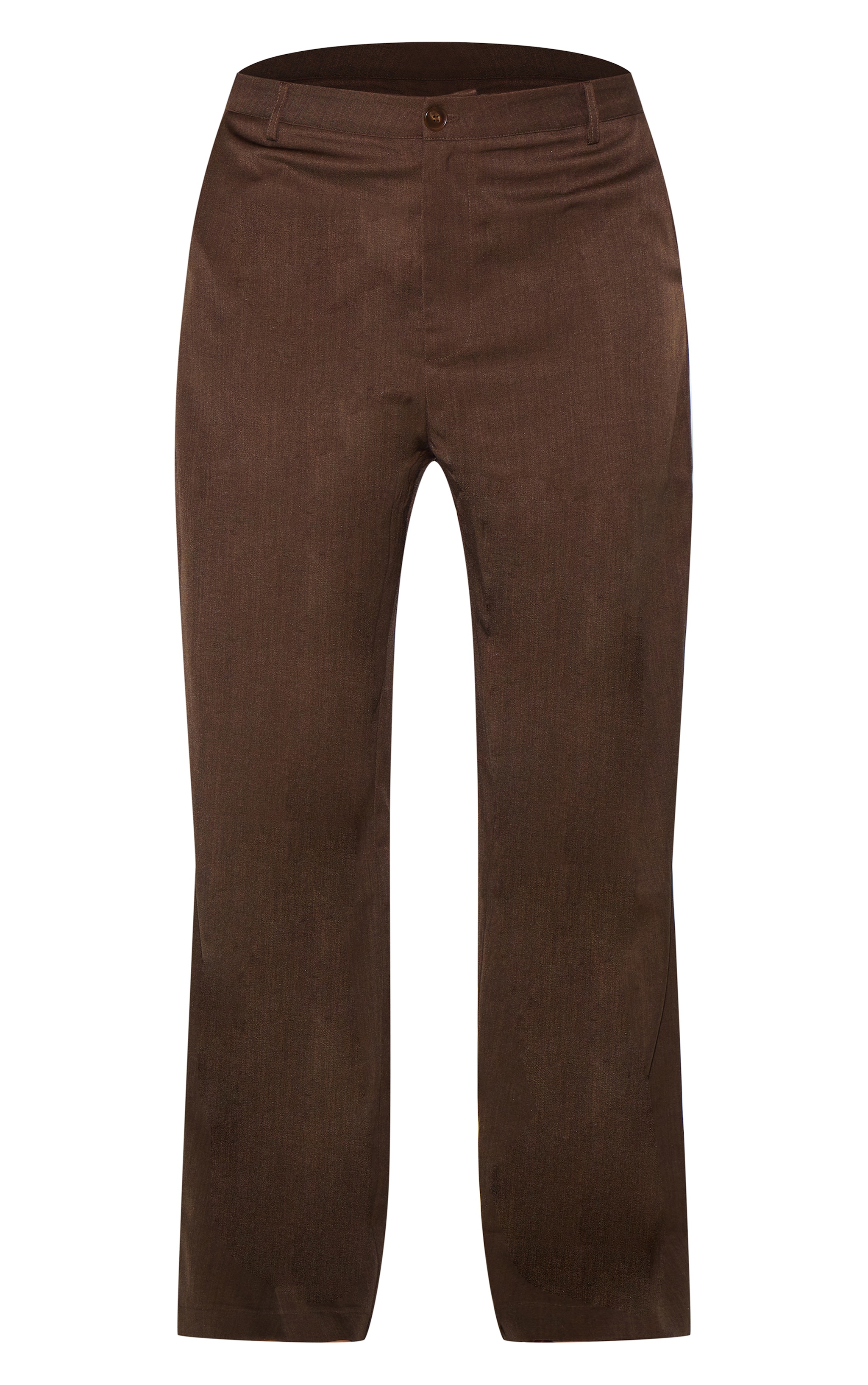 Plus Deep Chocolate Tailored Woven Wide Leg Pants image 5