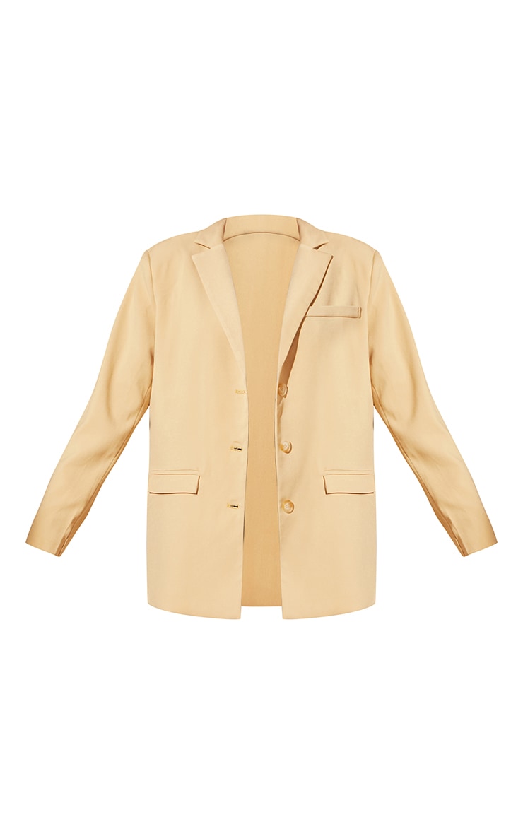Lemon Oversized Pocket Front Single Breasted Boxy Blazer image 5
