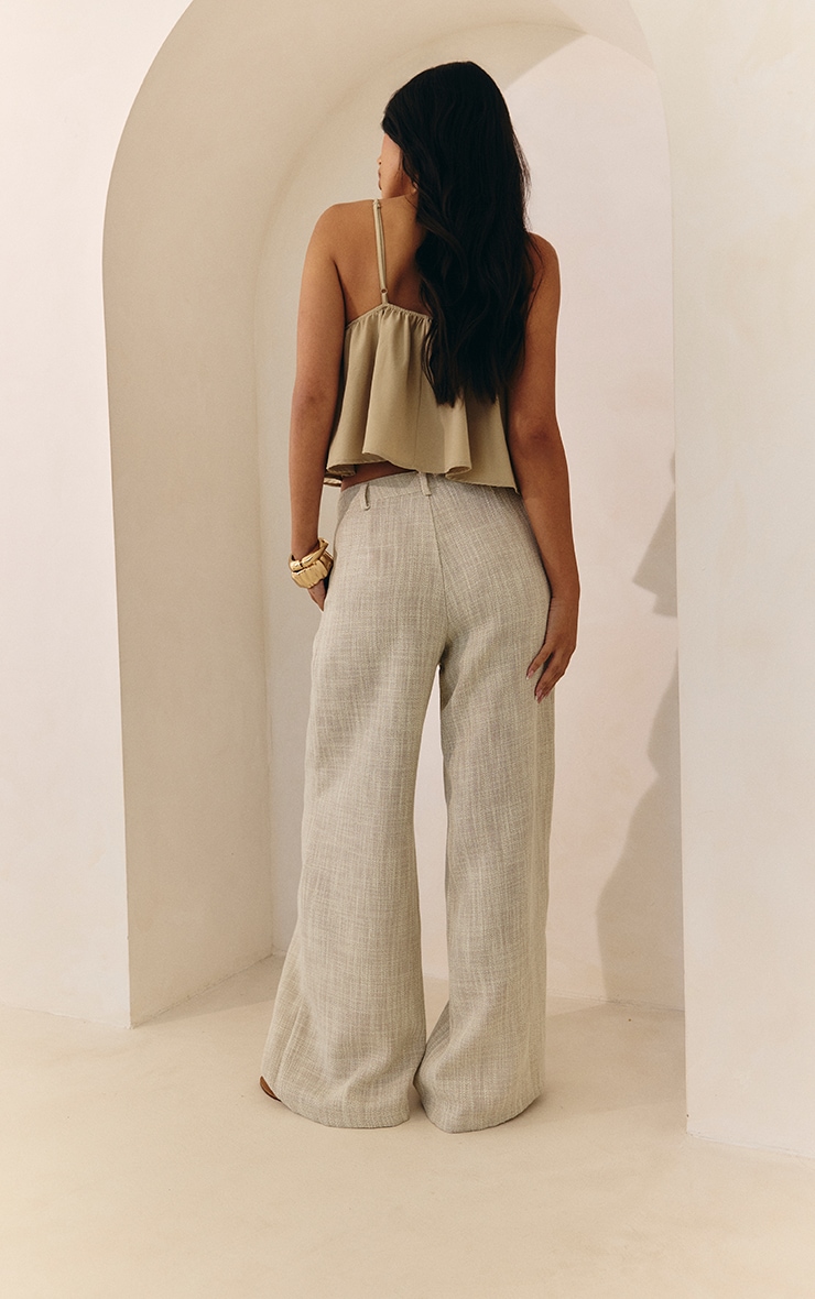 Stone Tailored Tweed Wide Leg Pants image 3