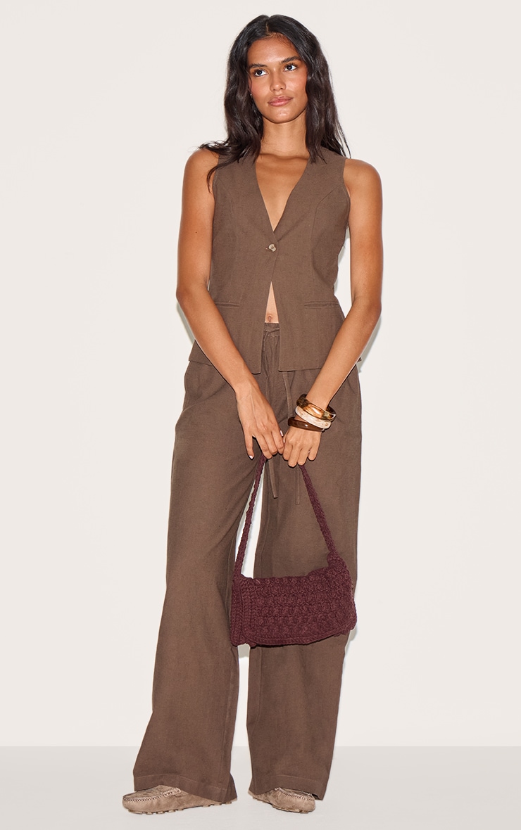 Deep Chocolate Textured Vest image 3
