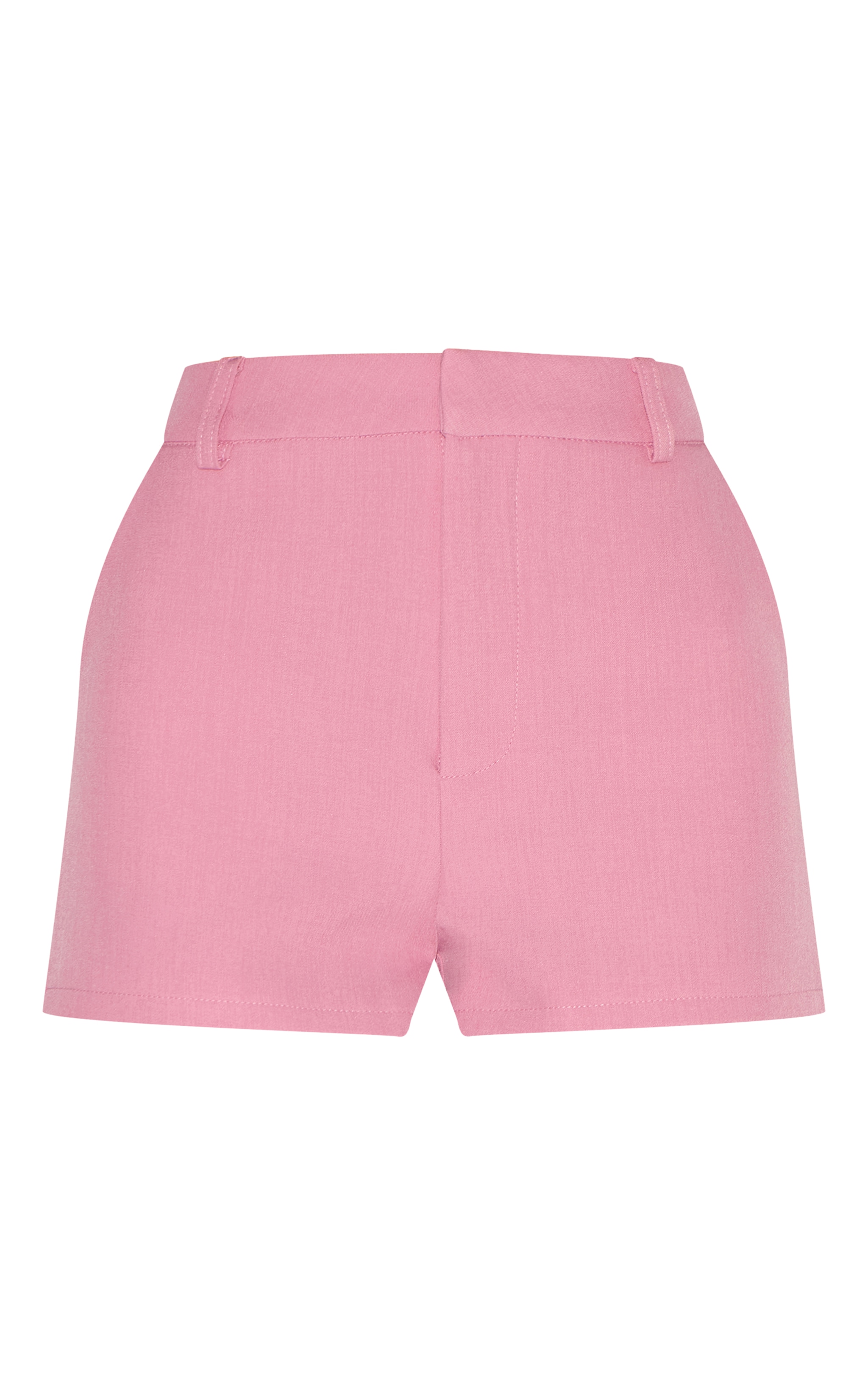 Candy Pink Tailored Mid Rise Shorts image 6