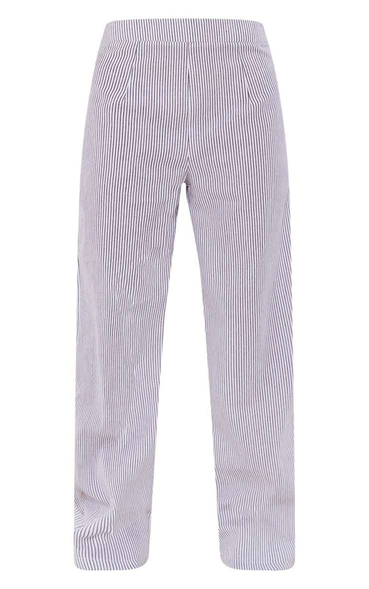 Lightweight Twill Stripe Wide Leg Pants