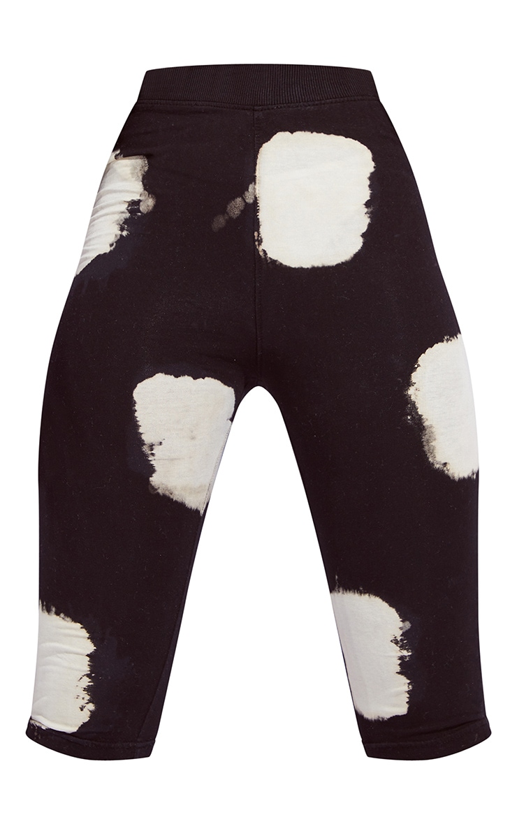 Tall Black Oversized Tie Dye Longline Bike Shorts image 6