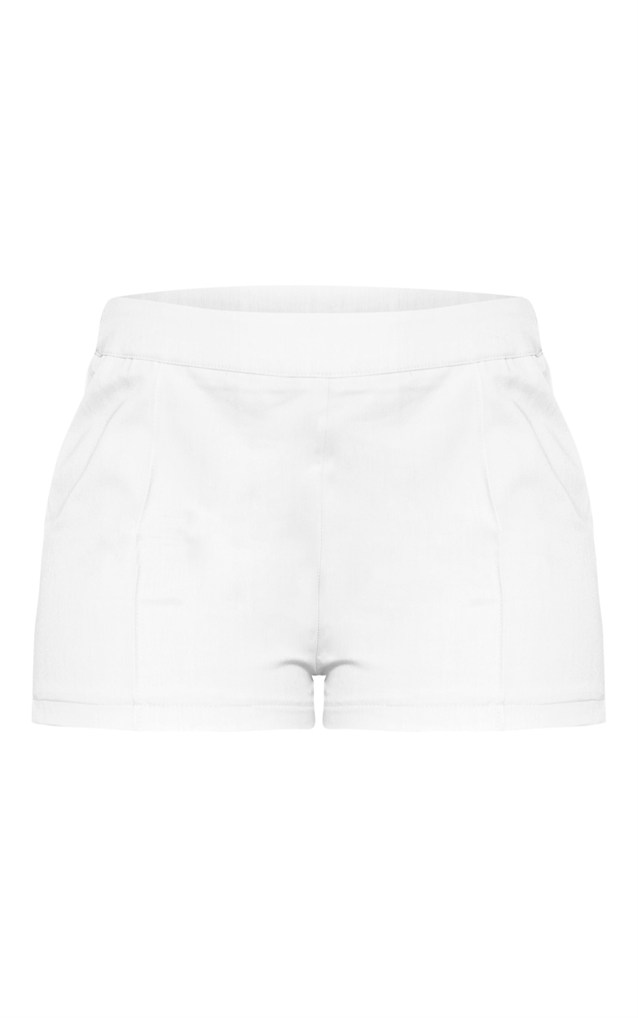 Cream Tailored Woven Hot Pants image 6