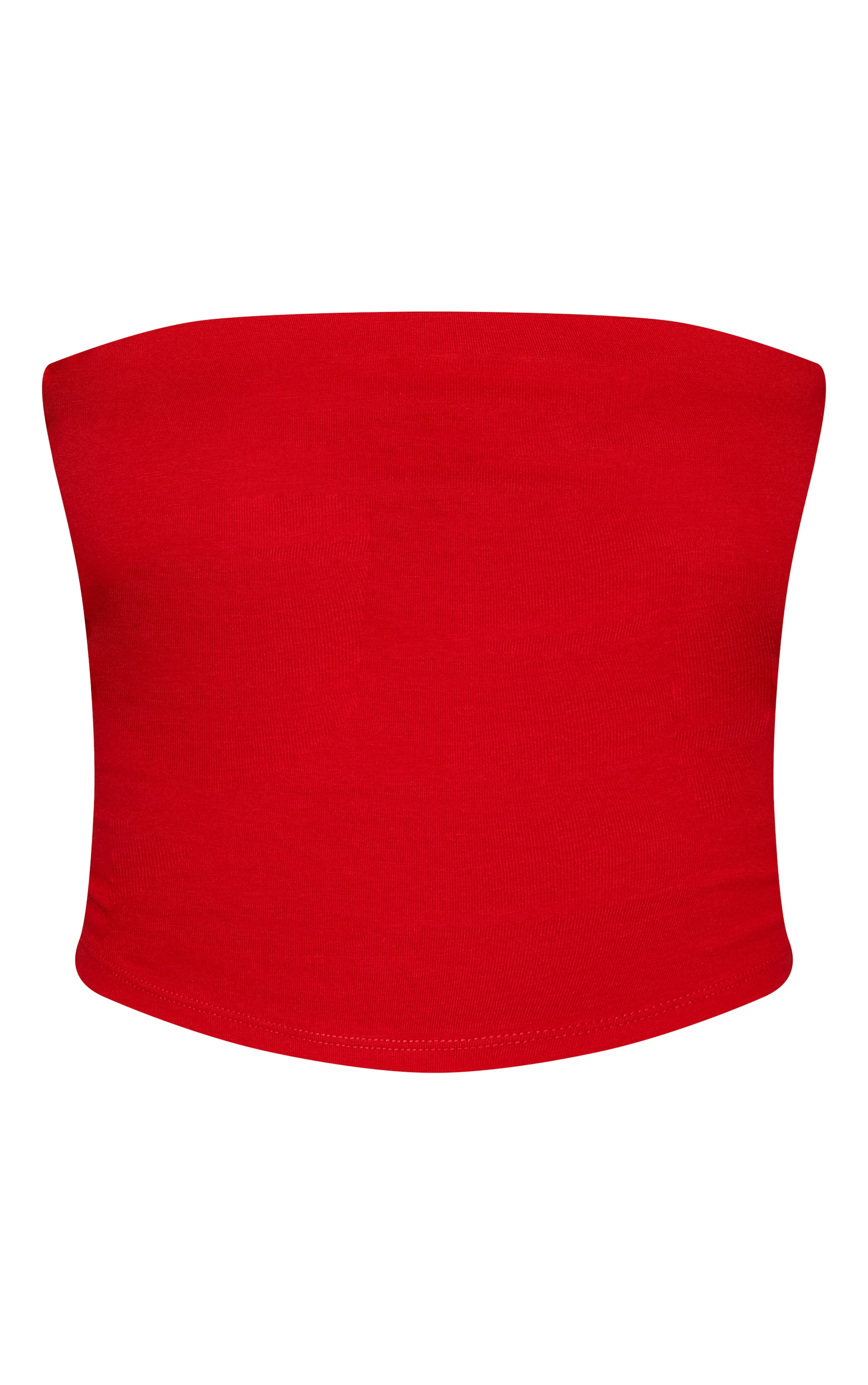 Tomato Red Soft Cotton Bandeau Top image 5