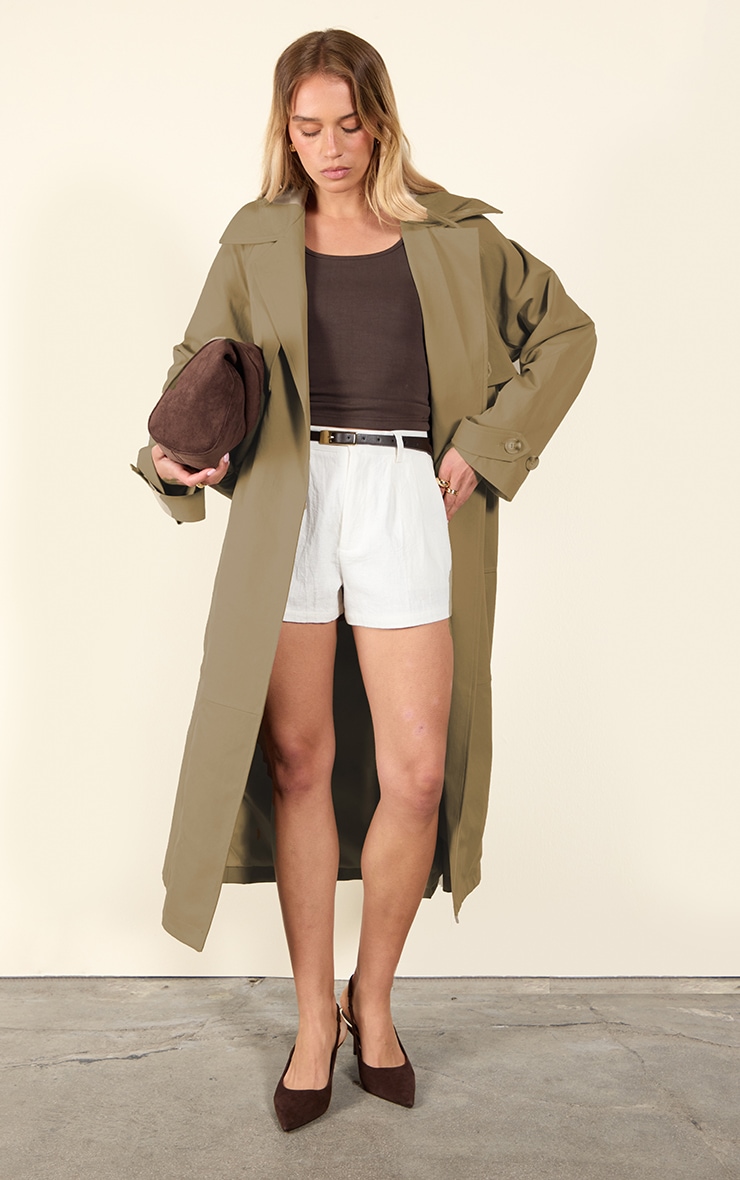 【お気にいる】 Taupe Oversized Storm Flap Detail Trench | Outerwear ジャケット・アウター