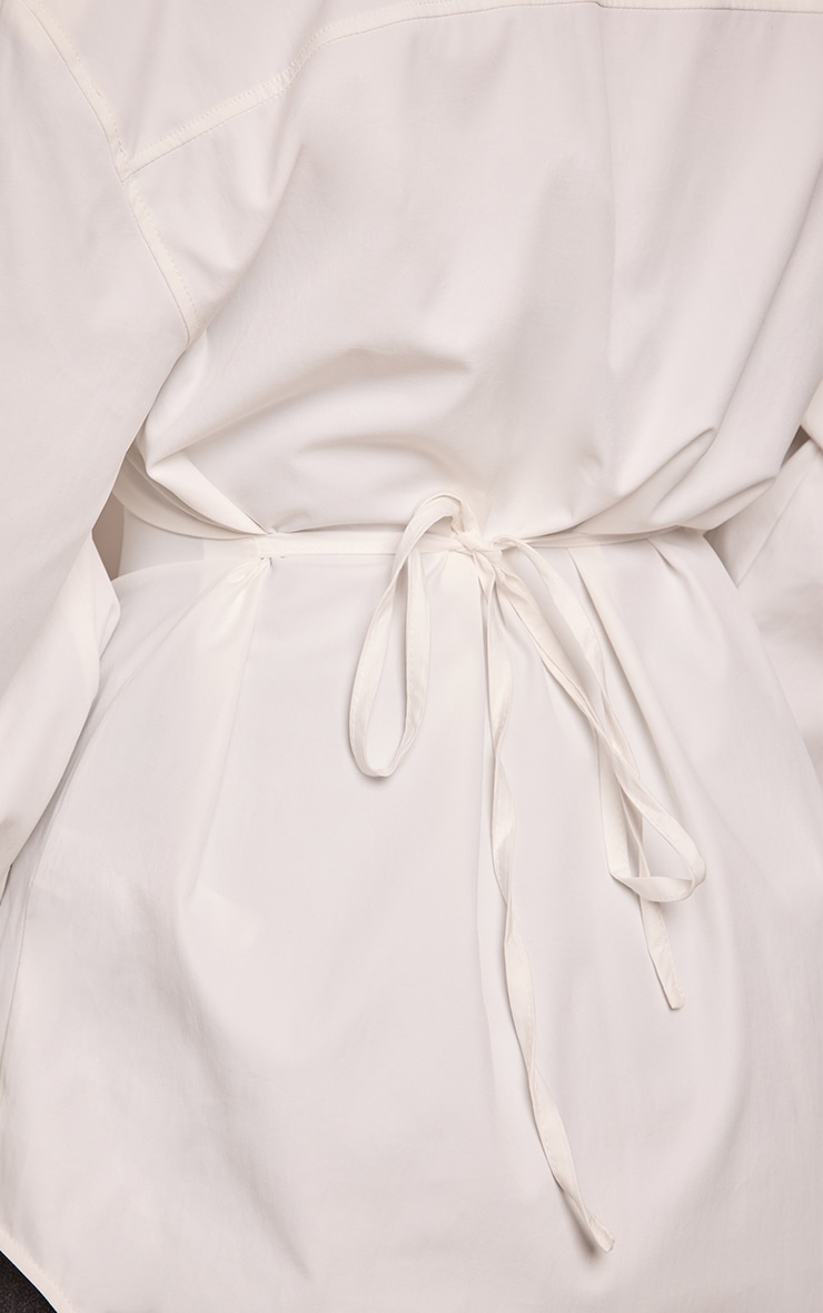 Shape White Padded Oversized Balloon Long Sleeve Shirt  image 4