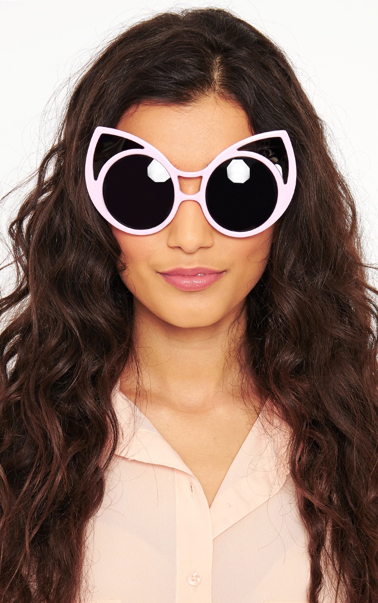 Mimi Pink Cat Ear Sunglasses Accessories PrettyLittleThing