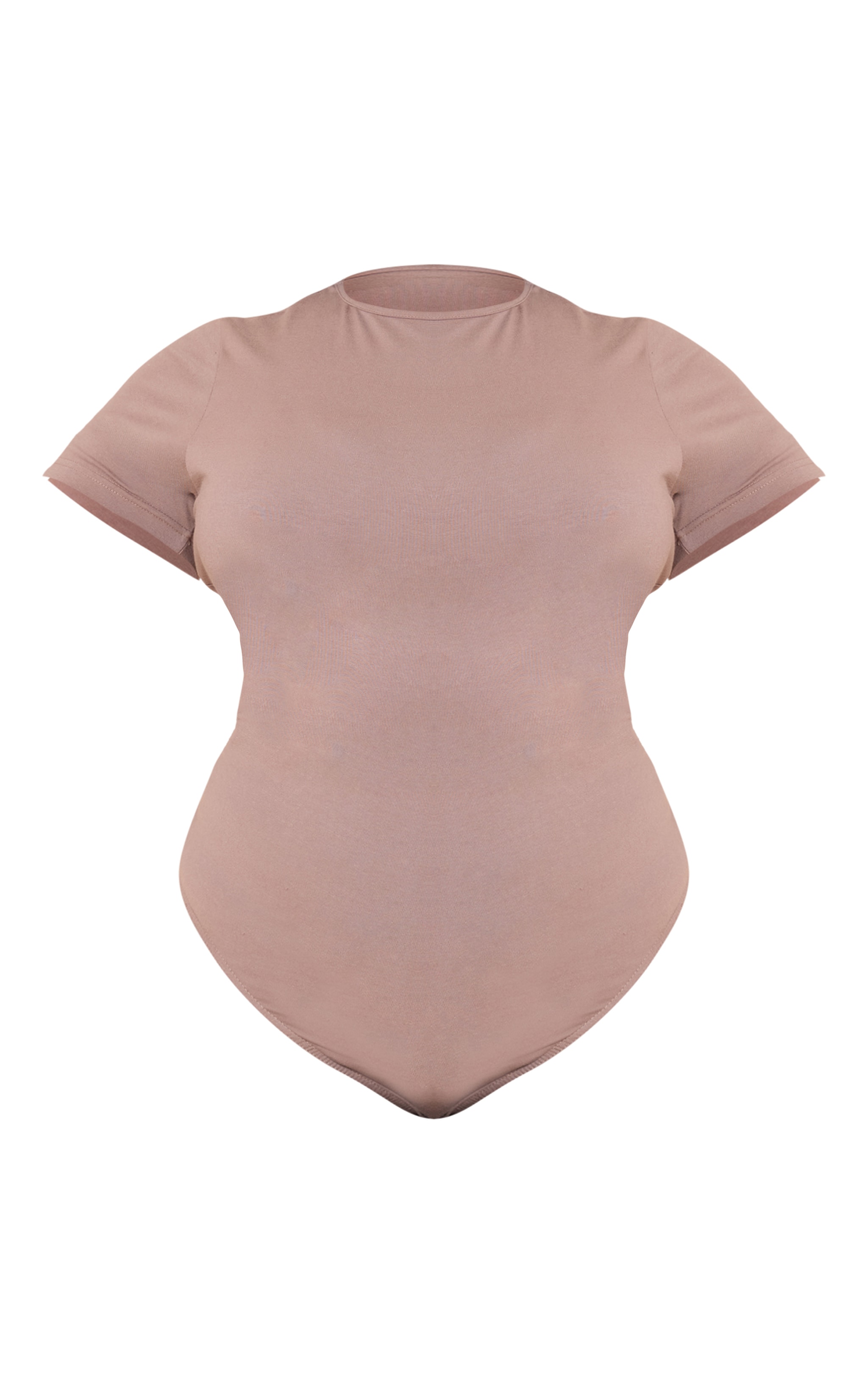 Plus Mocha Cap Sleeve Crew Neck Bodysuit image 5