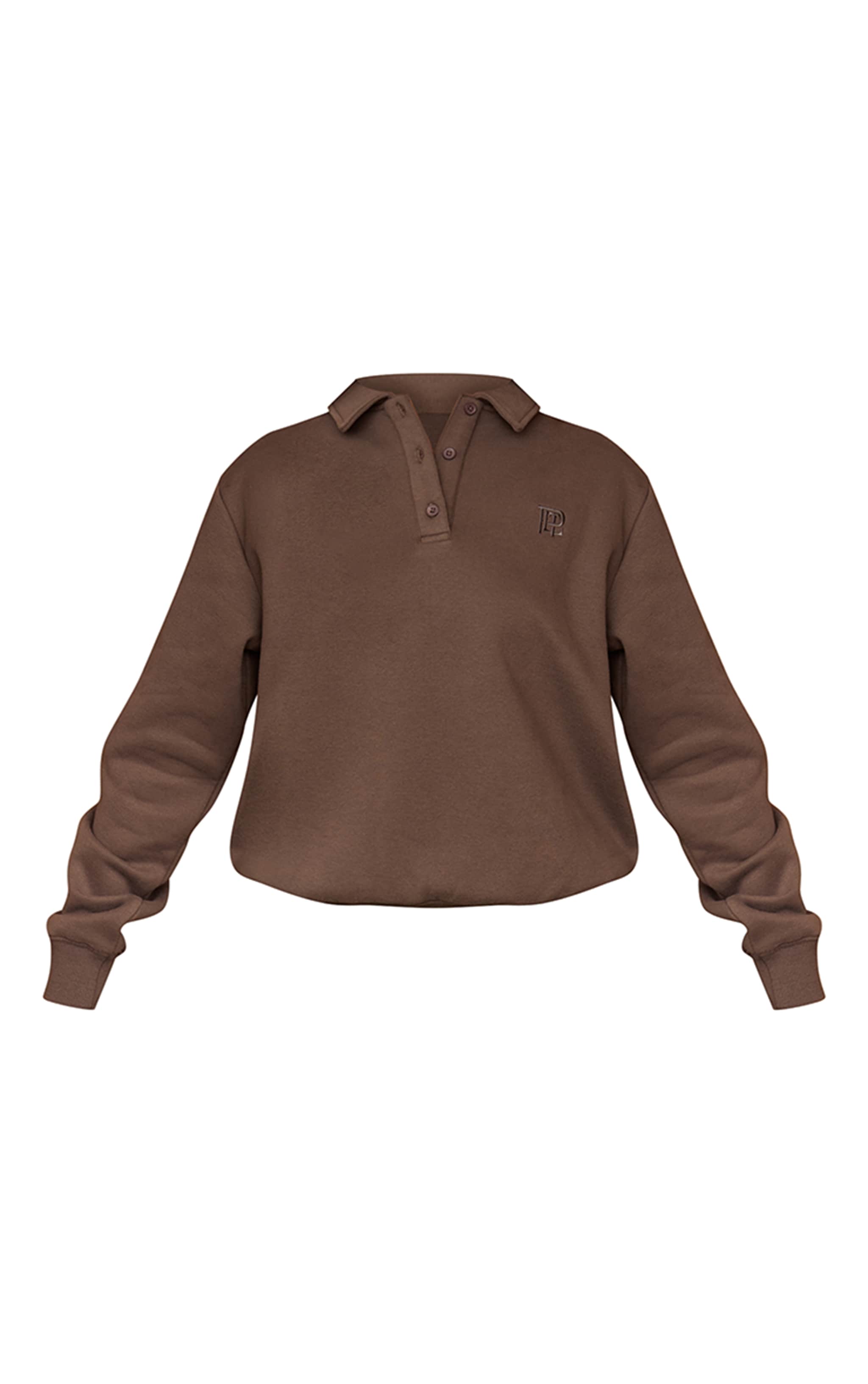 Charcoal Prettylittlething Polo Sweatshirt image 6