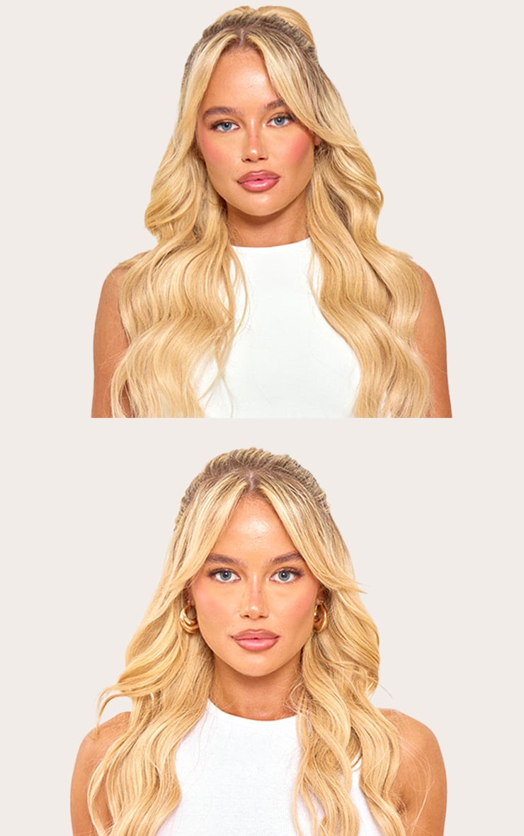 Lullabellz Brushed Out Wave 16" Claw Clip Pony in Honey Blonde image 3