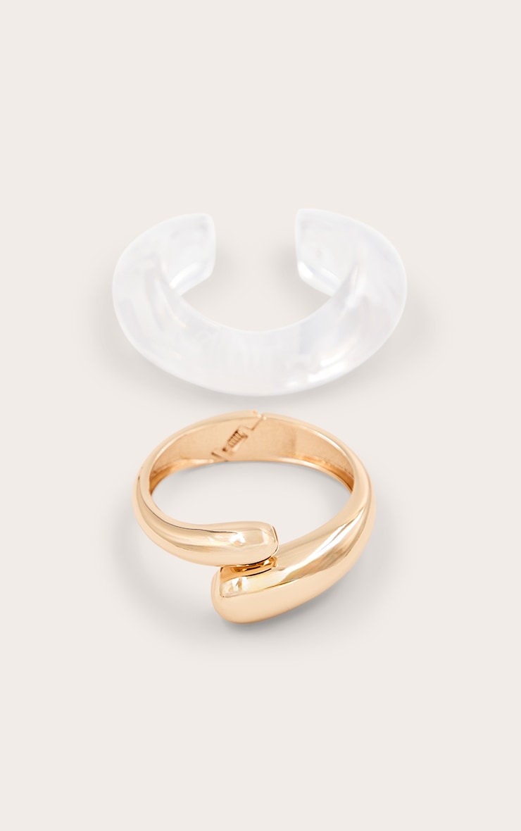 Acrylic and Gold Bangle Multi Pack image 2