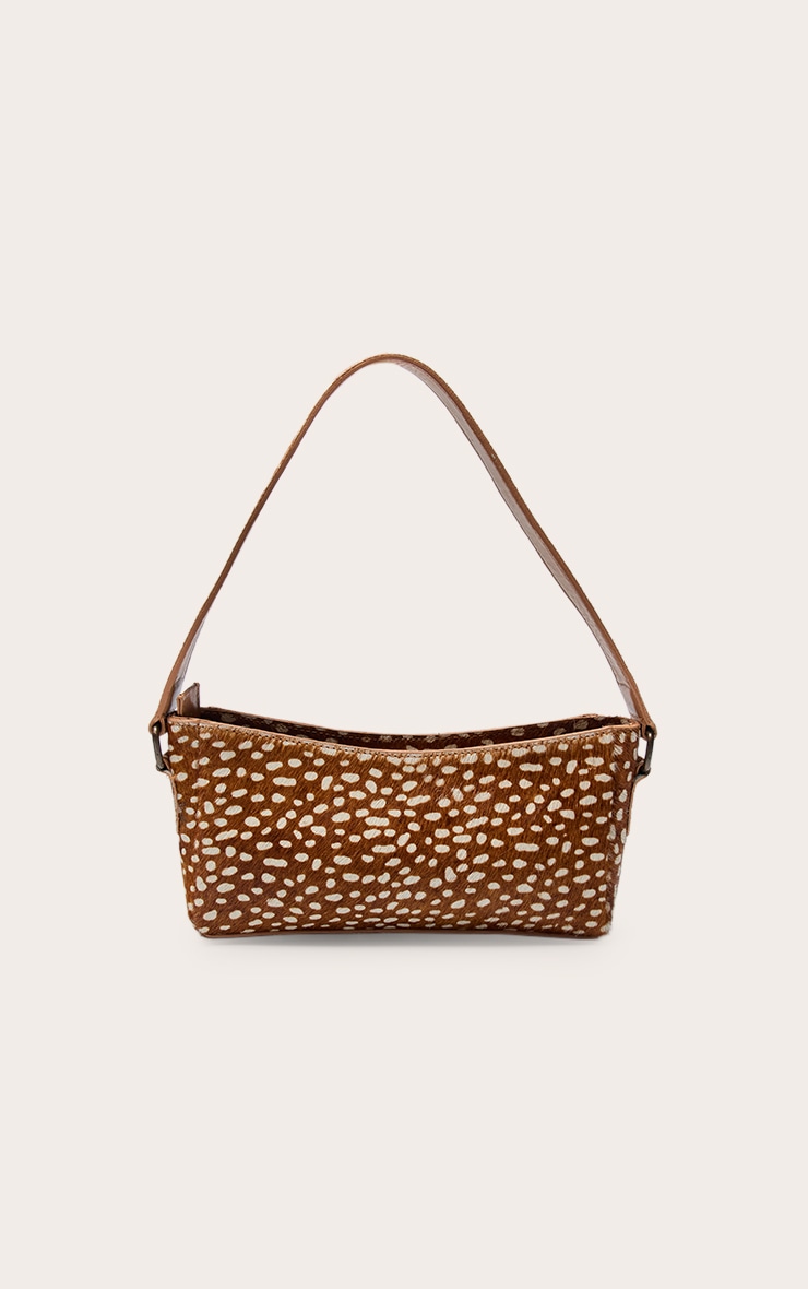 Deer Real Leather Fold Over Detail Shoulder Bag image 2