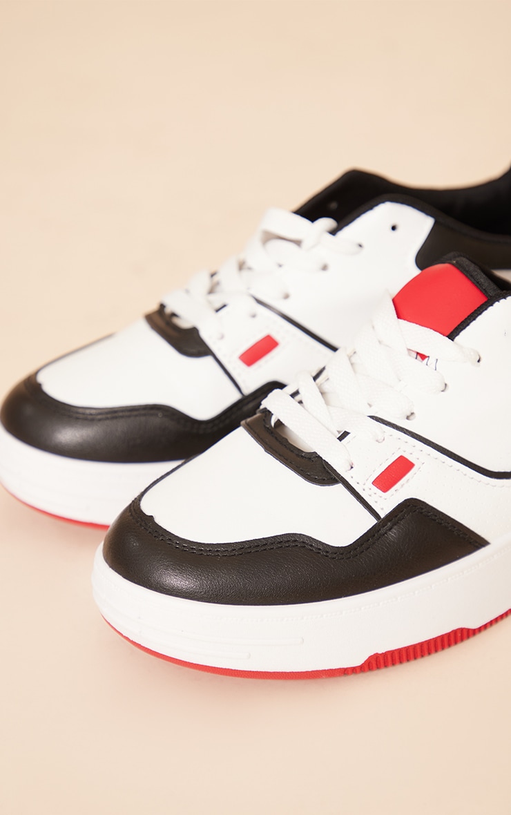 Red Panelled Sneakers image 3